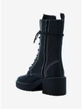 Chinese Laundry Black & White Contrast Stitch Combat Boots, MULTI, alternate