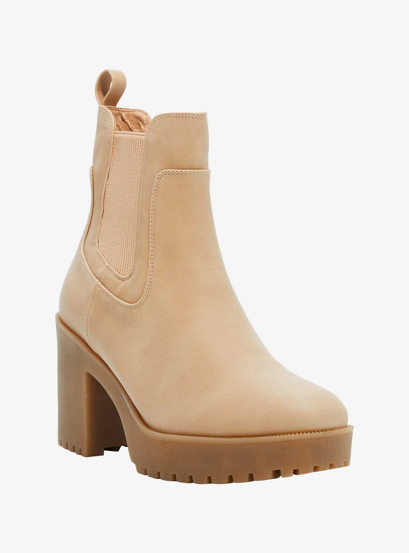 Chinese Laundry Taupe Heel Boots, , hi-res