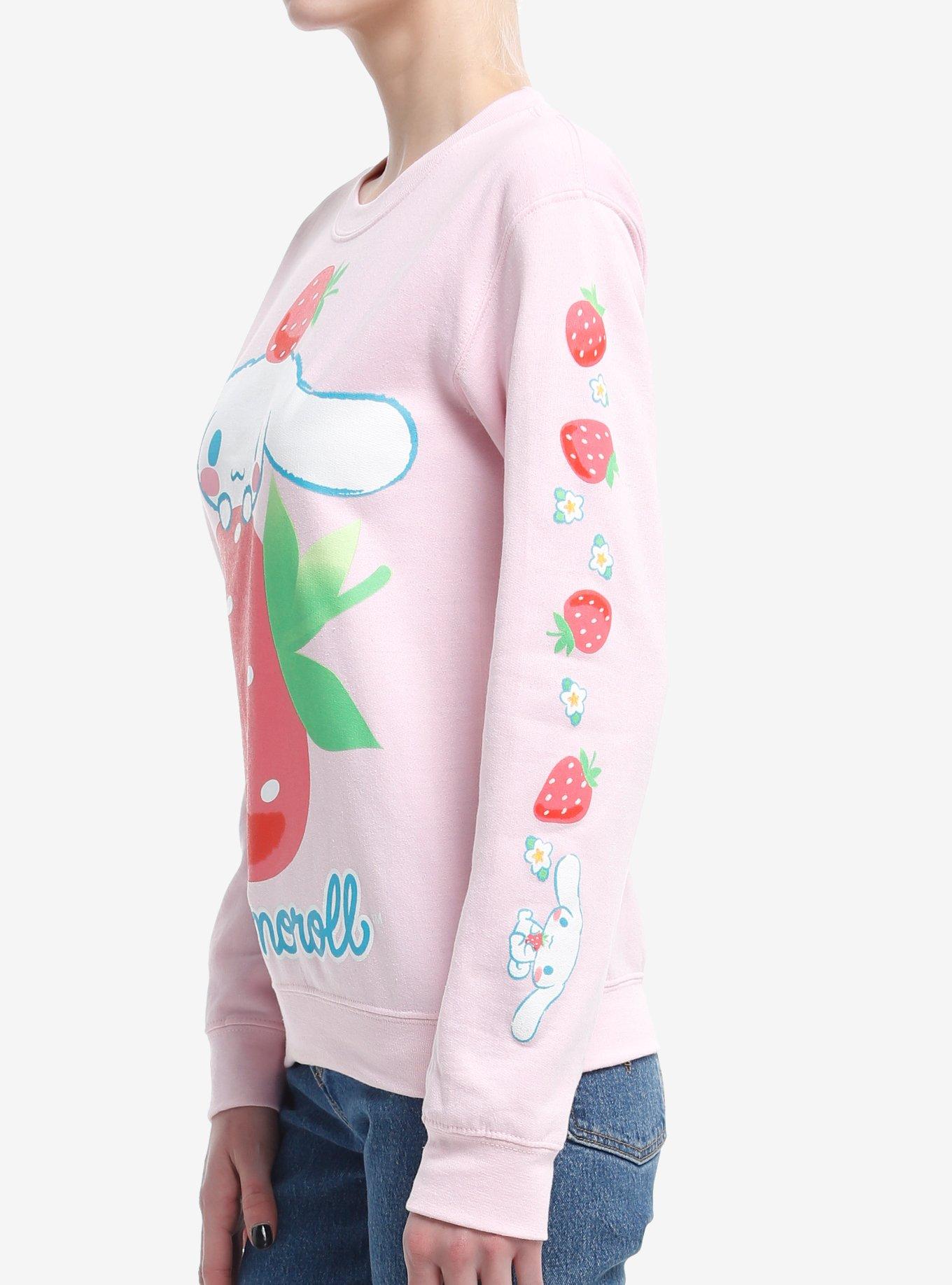 Cinnamoroll Strawberries Pink Girls Sweatshirt, MULTI, alternate