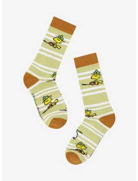 Peanuts Snoopy and Woodstock Scout Ringer Crew Socks - BoxLunch Exclusive, , hi-res