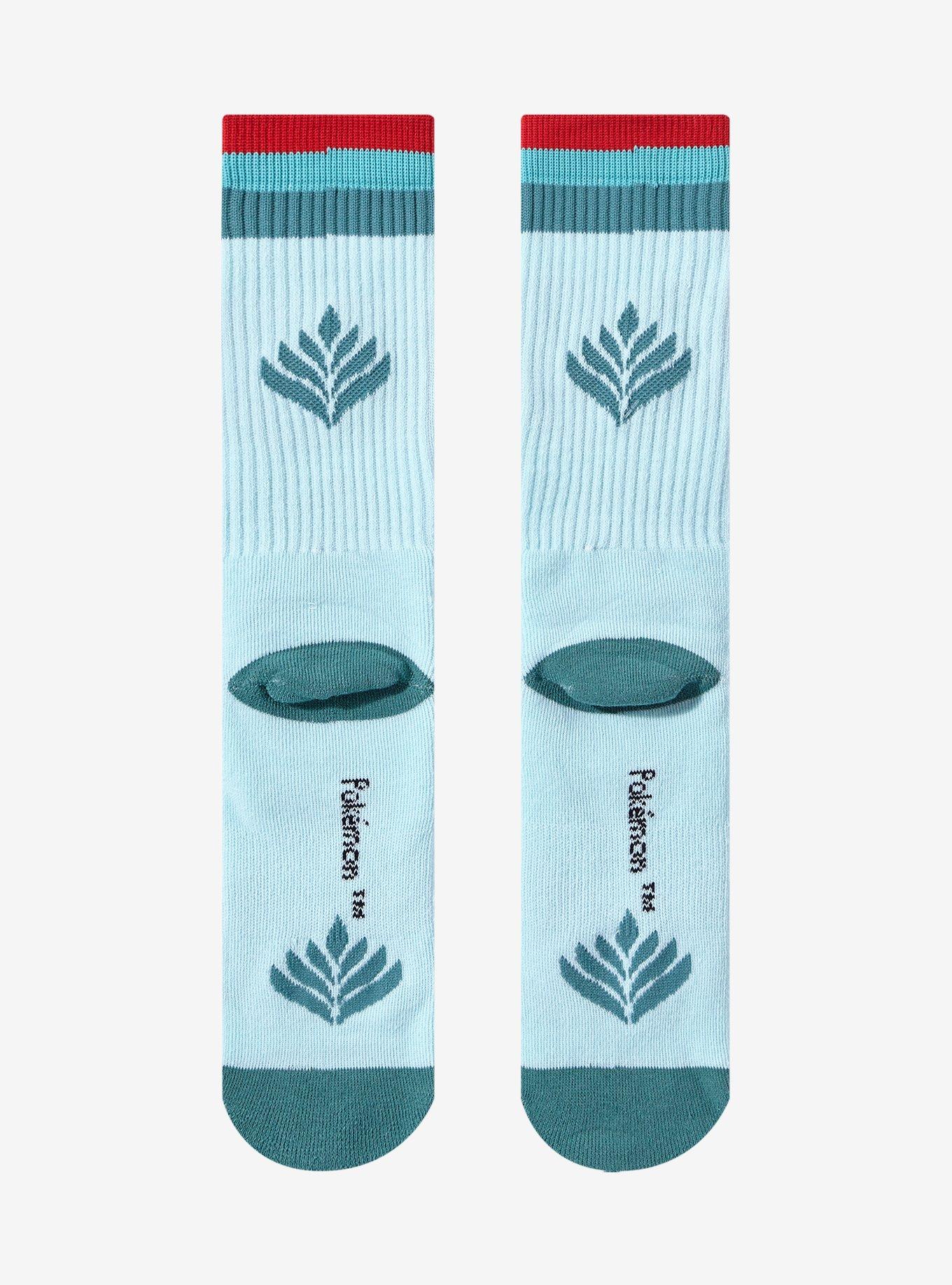 Pokémon Bulbasaur Faces Lined Crew Socks - BoxLunch Exclusive
