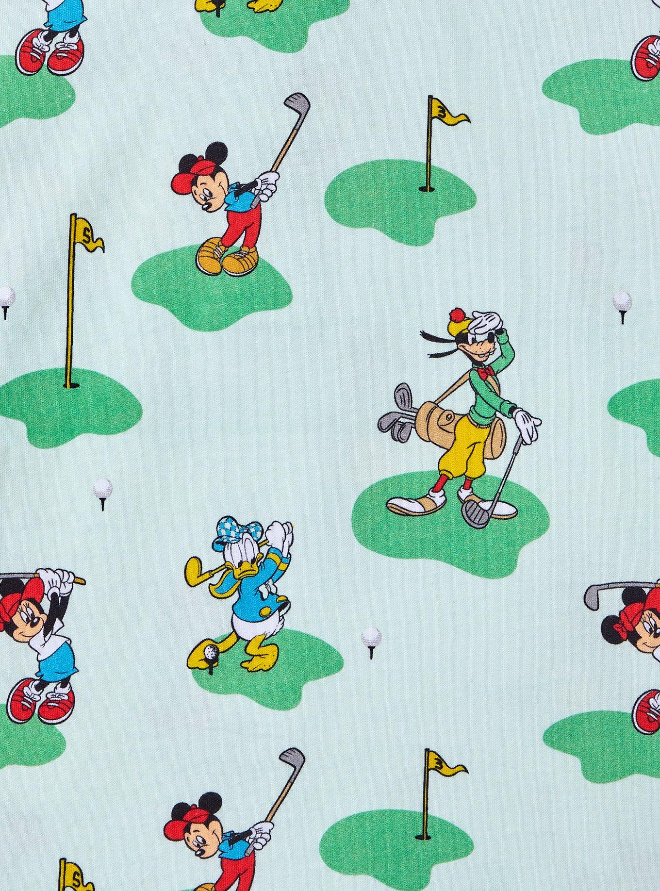 Disney Mickey Mouse and Friends Golfing Allover Print Toddler Polo Shirt &mdash; BoxLunch Exclusive, MULTI, alternate