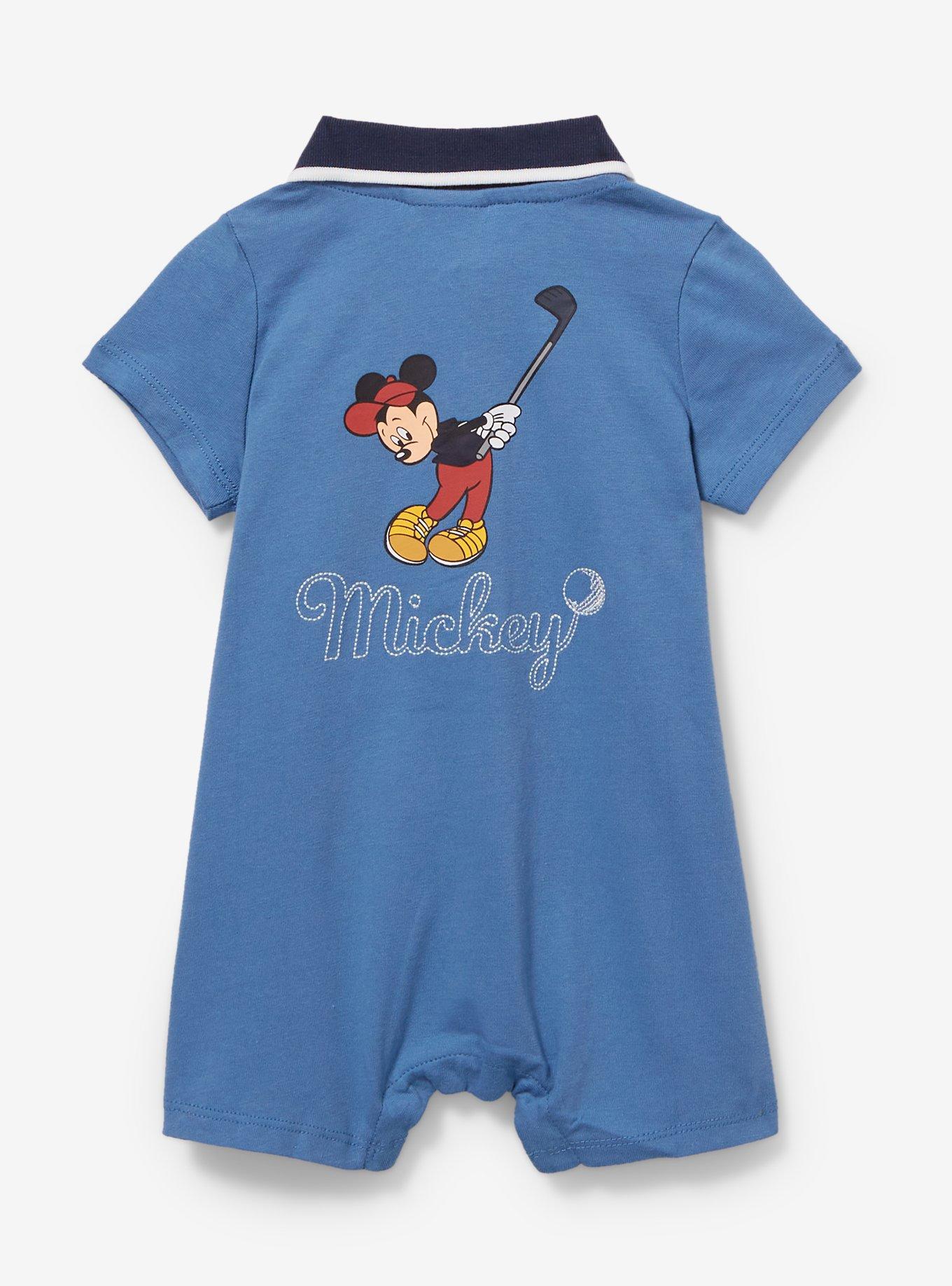 Disney Mickey Mouse Golf Letterman Infant Romper — BoxLunch Exclusive, MULTI, alternate