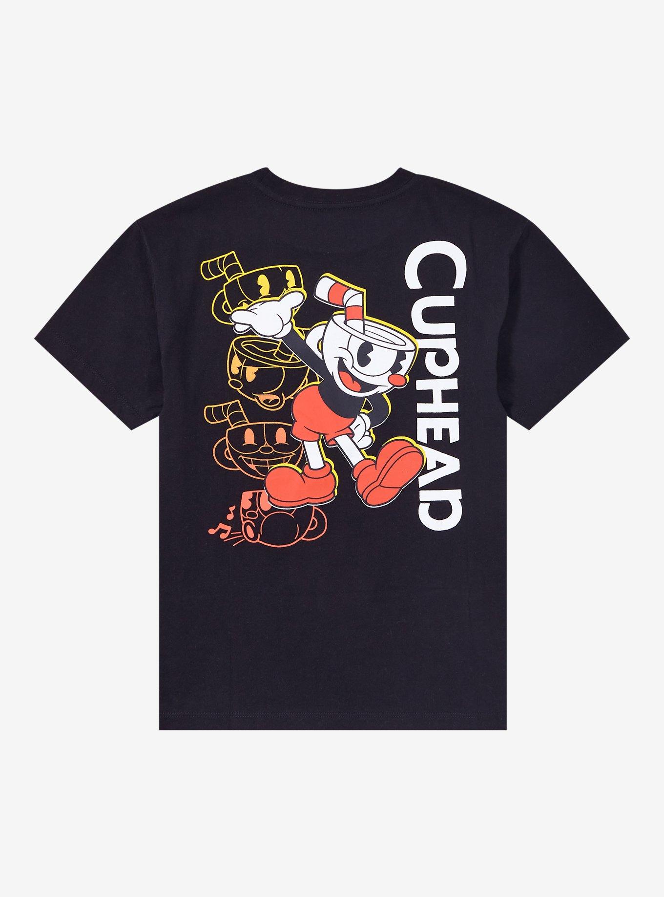 Cuphead Portrait Line Art Youth T-Shirt — BoxLunch Exclusive, MULTI, alternate