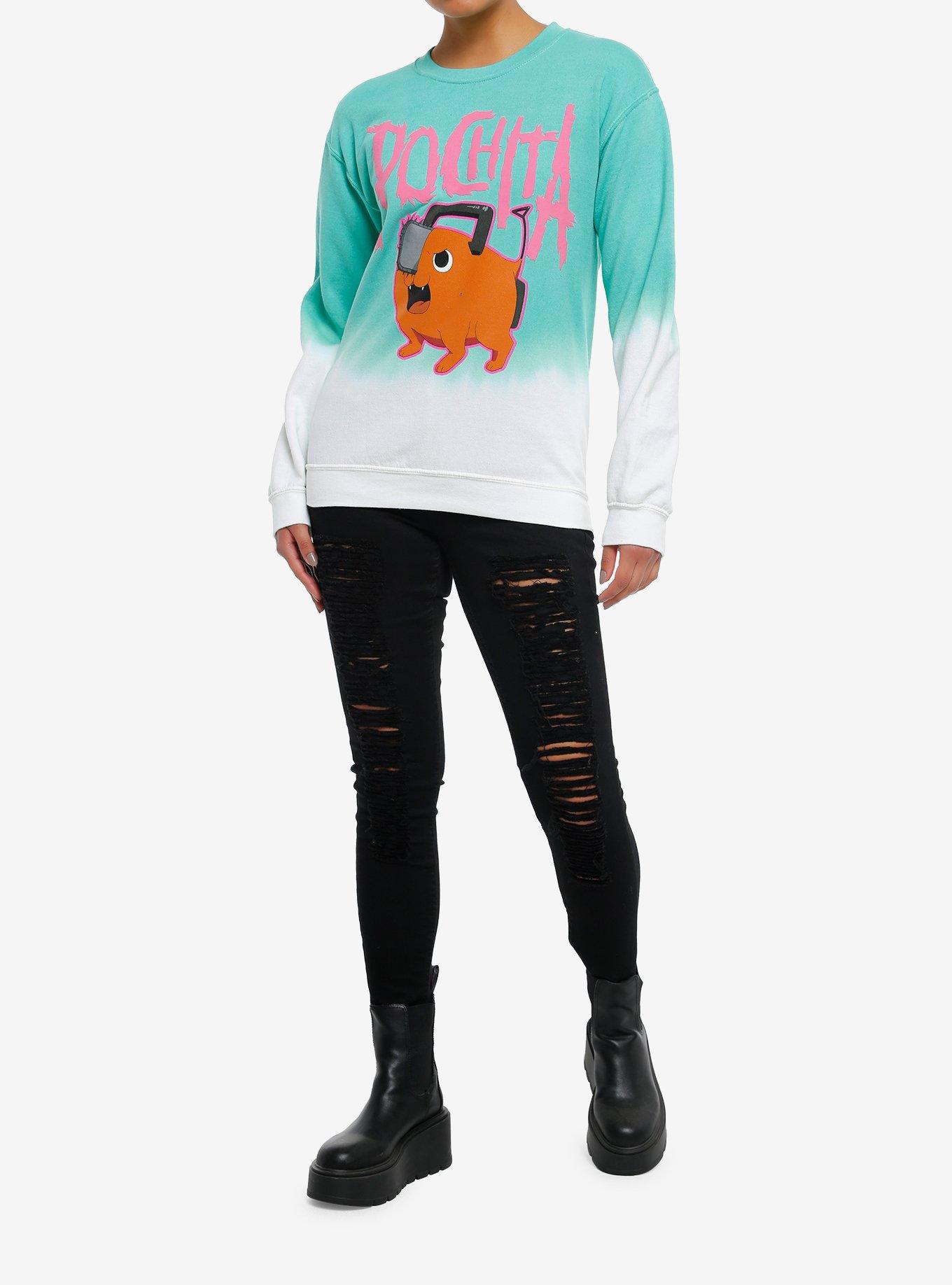 Chainsaw Man Pochita Bright Tie-Dye Girls Sweatshirt, , hi-res