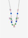 Thorn & Fable Pink Flower Bead Chain Necklace, , alternate