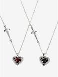 Social Collision® Heart Gem Sword Best Friend Necklace Set, , alternate