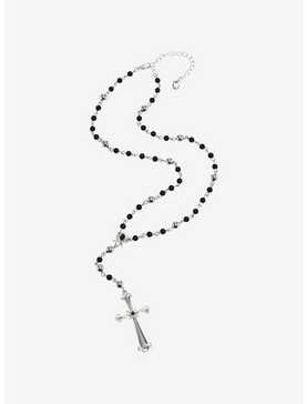 Social Collision® Spider Cross Rosary Necklace, , hi-res
