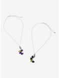 Thorn & Fable® Black & Purple Fairy Flower Best Friend Necklace Set, , alternate