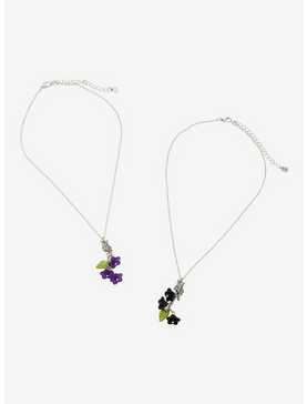 Thorn & Fable® Black & Purple Fairy Flower Best Friend Necklace Set, , hi-res