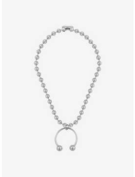 Social Collision Horseshoe Ball Chain Necklace, , hi-res