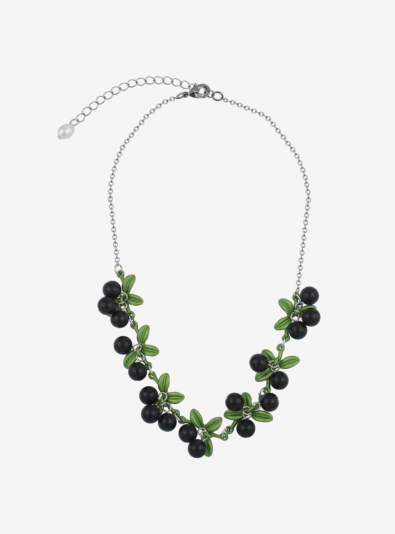 Thorn & Fable Black Berries Beaded Choker, , alternate