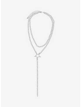 Social Collision® Star Chain Lariat Necklace, , hi-res