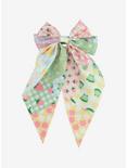 Thorn & Fable Gingham Patchwork Hair Bow, , alternate