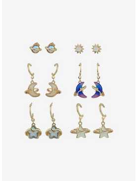 Sweet Society Opal Moon Star Earring Set, , hi-res