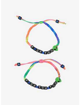 Cosmic Aura Alien Rainbow Best Friend Cord Bracelet Set, , hi-res