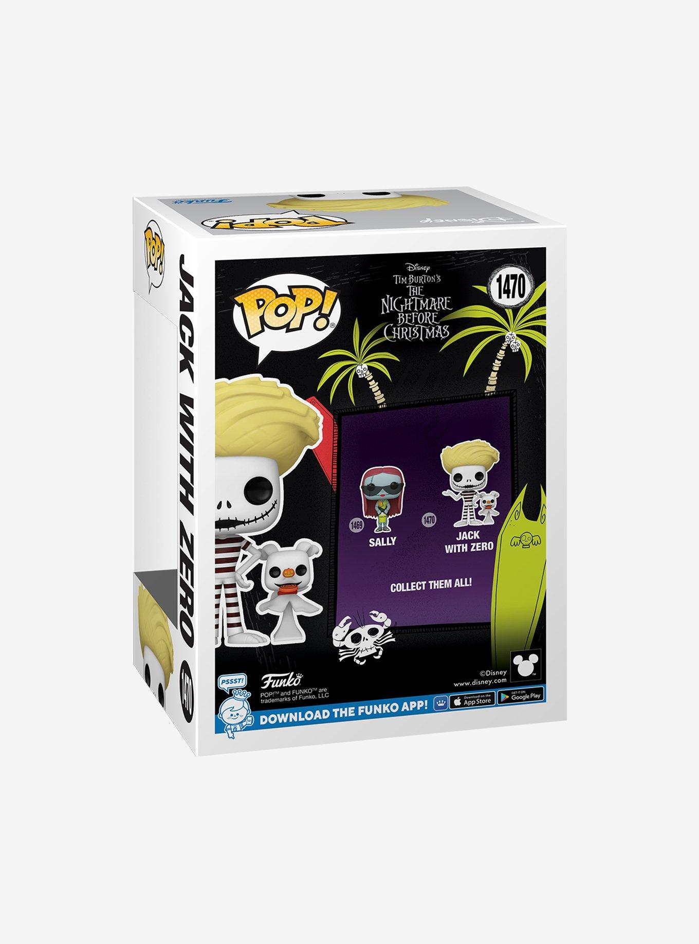 Funko Pop! Disney The Nightmare Before Christmas Jack Skellington with Zero Beach Vinyl Figure, , alternate