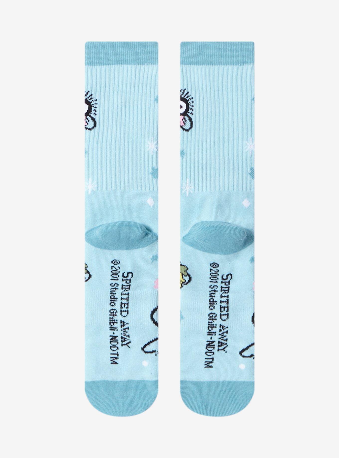 Studio Ghibli Spirited Away Soot Sprites Stars Allover Print Crew Socks — BoxLunch Exclusive