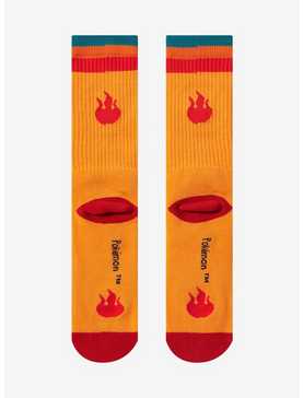 Pokémon Charmander Faces Lined Crew Socks - BoxLunch Exclusive, , hi-res