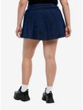 Social Collision® Dark Denim Pleated Skirt Plus Size, DARK BLUE, alternate