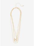 Thorn & Fable® Butterfly Dainty Chain Layered Necklace, , alternate