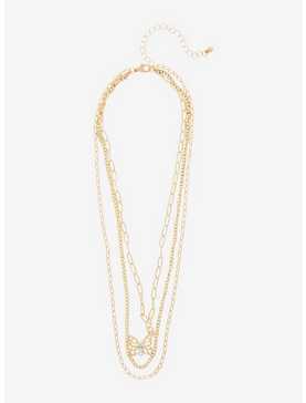 Thorn & Fable® Butterfly Dainty Chain Layered Necklace, , hi-res