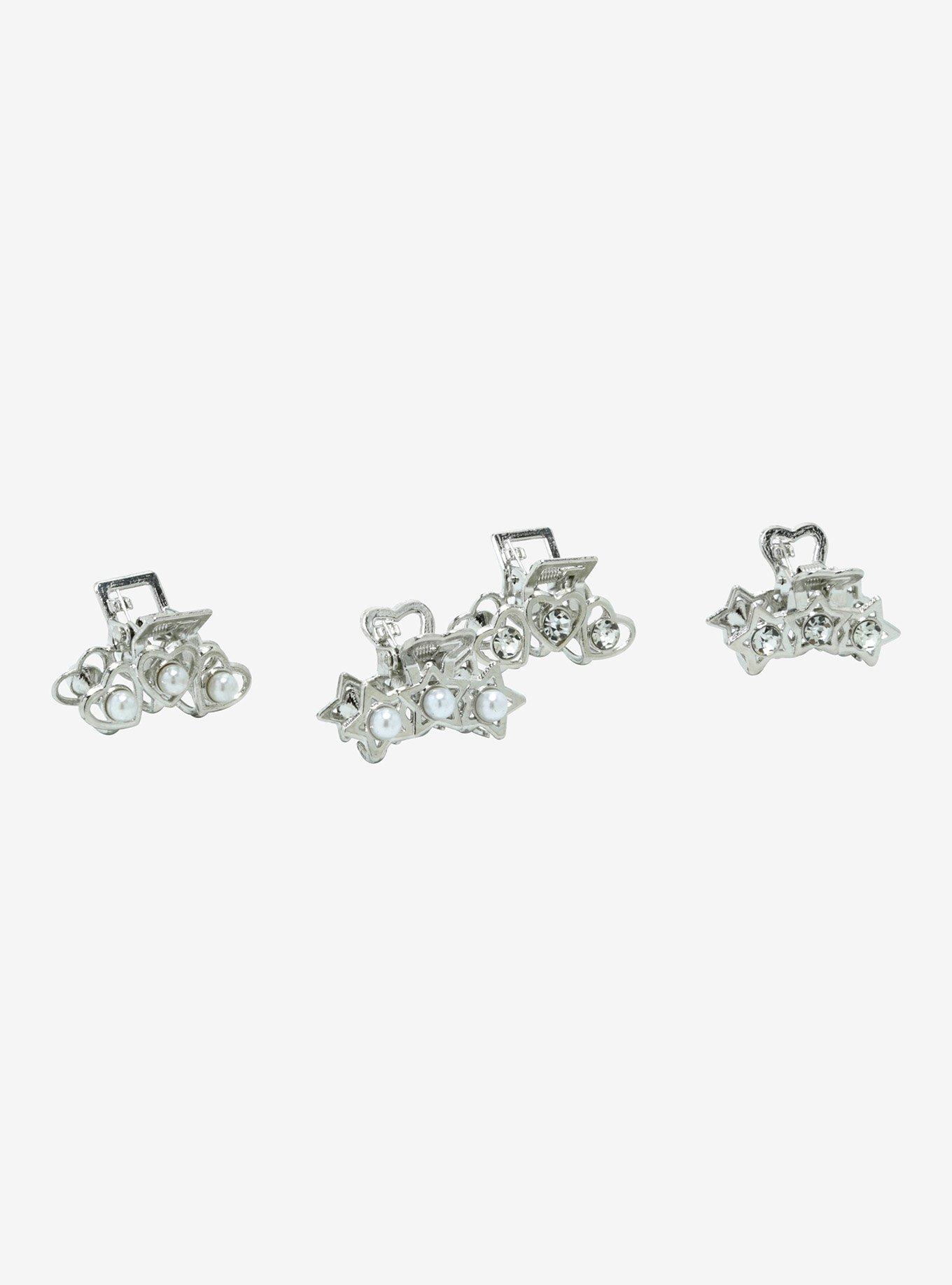 Thorn & Fable® Heart & Star Mini Claw Hair Clip Set, , hi-res