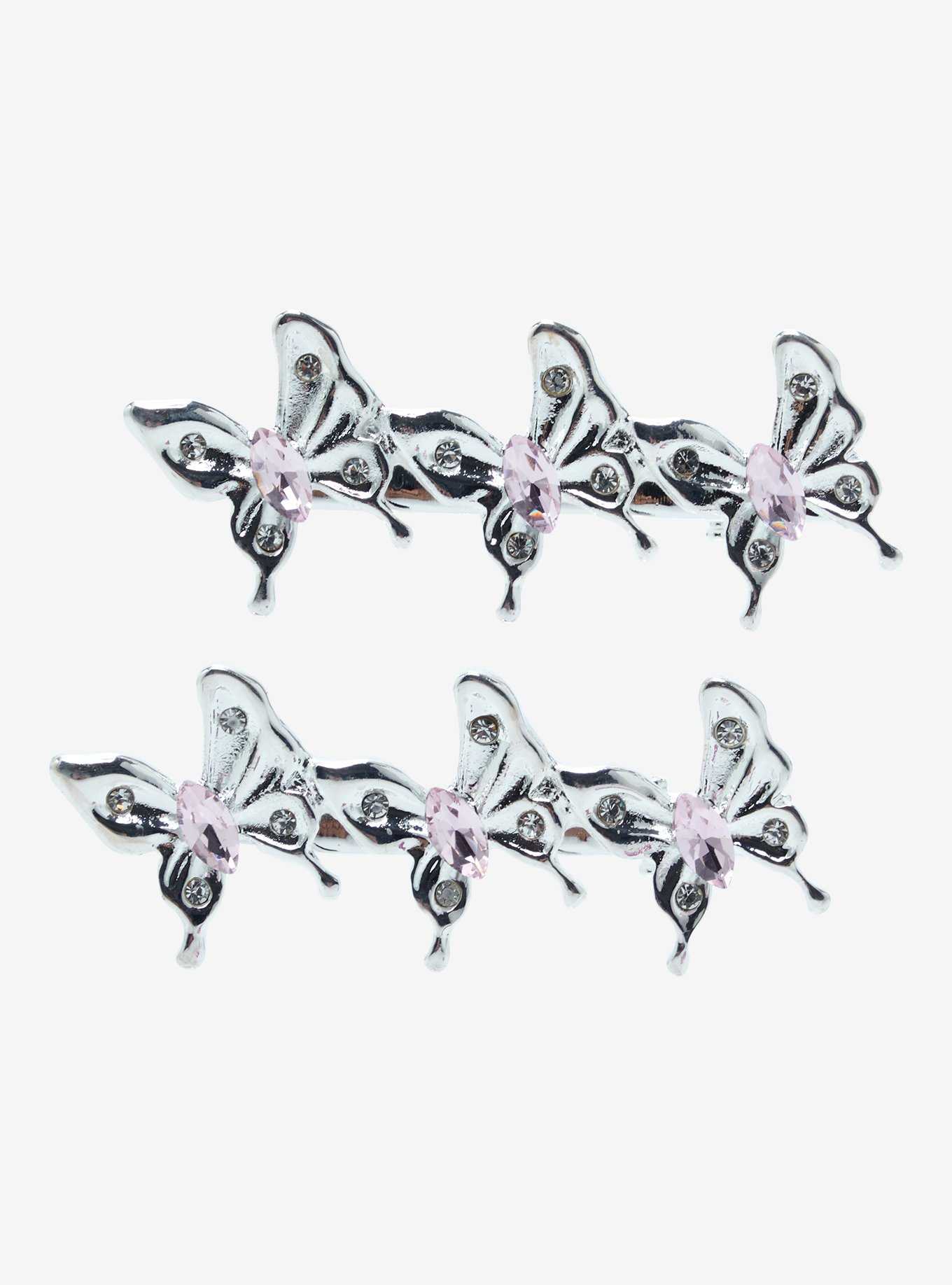 Thorn & Fable® Drippy Butterfly Hair Clip Set, , hi-res