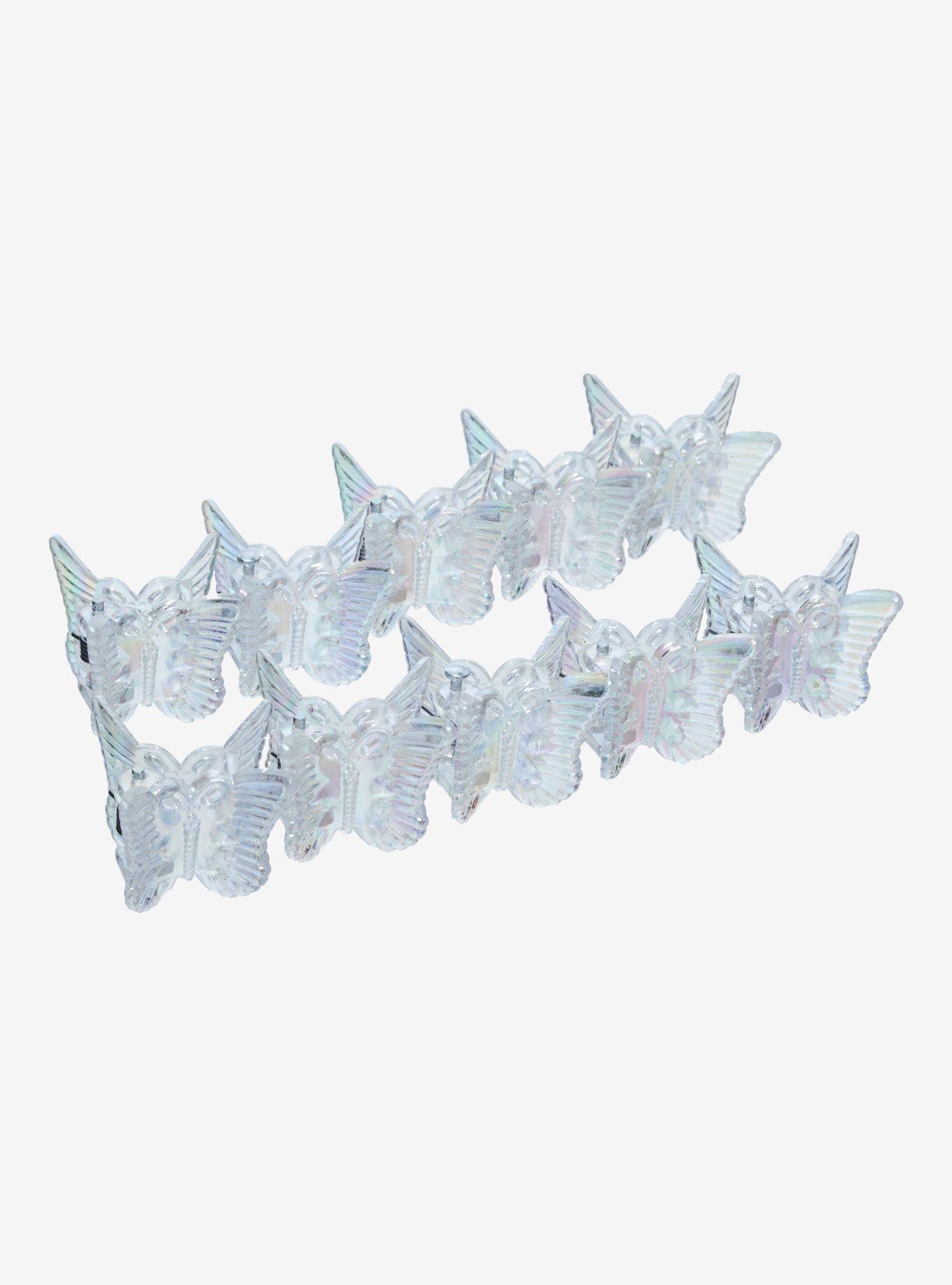 Thorn & Fable® Iridescent Butterfly Mini Hair Clip Set, , alternate