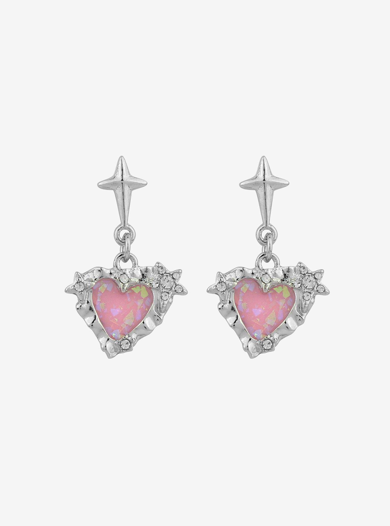 Sweet Society Heart Rhinestone Star Earrings, , alternate