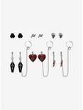 Social Collision® Coffin Heart Cuff Earring Set, , alternate