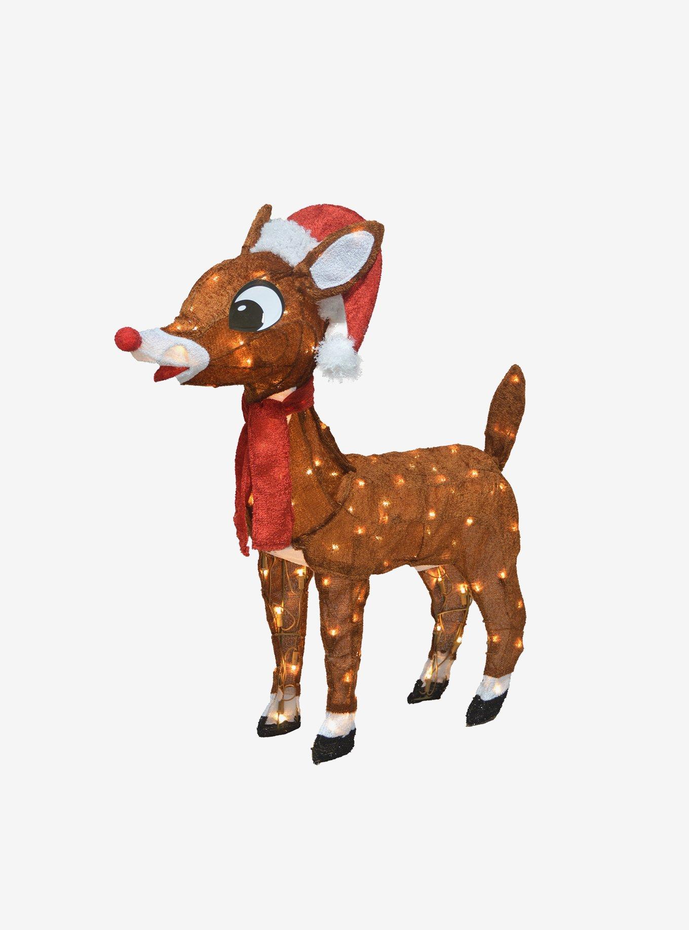 Rudolph the Red-Nosed Reindeer Santa Hat Scarf Yard Decor, , hi-res