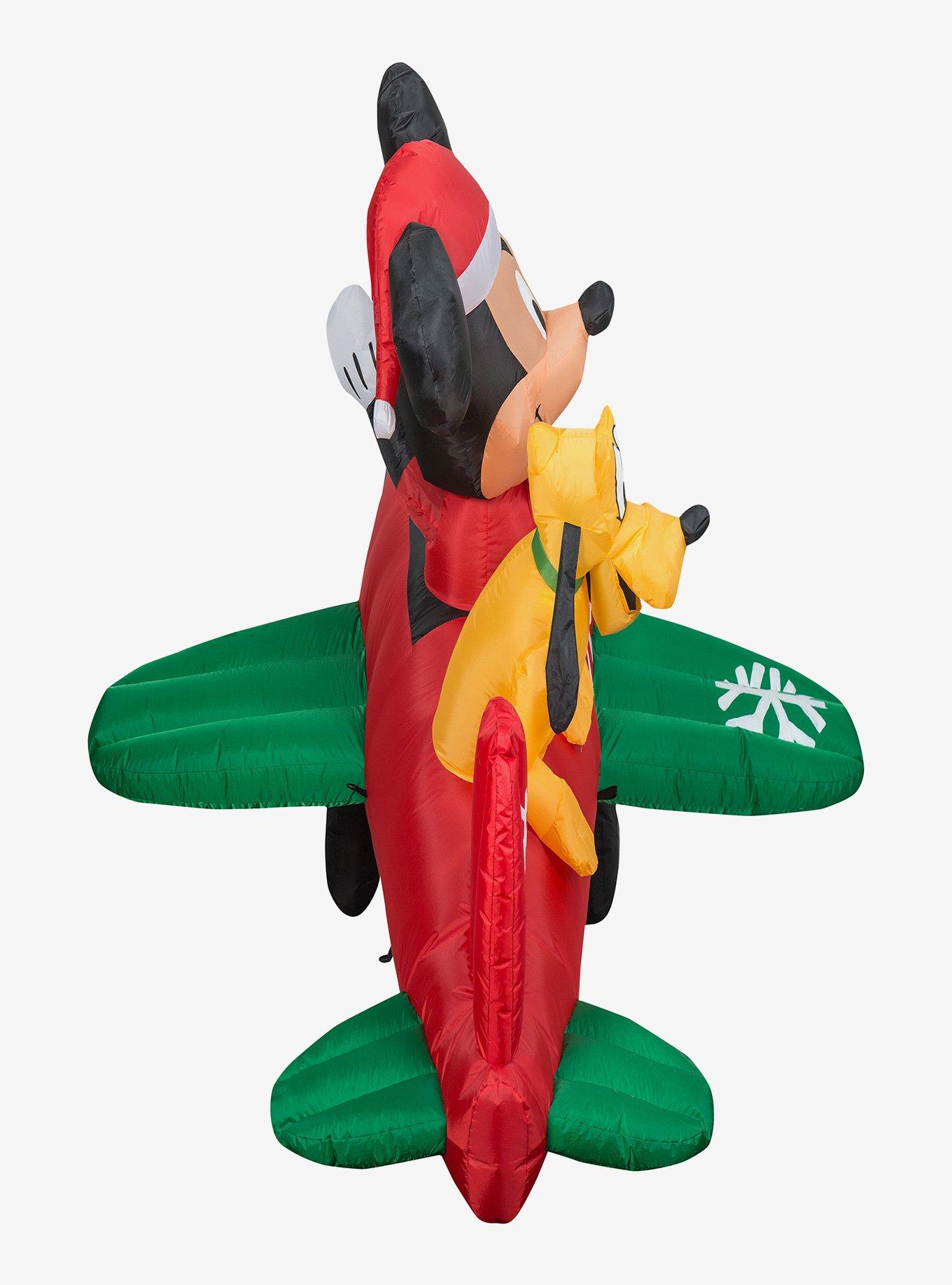 Disney Mickey and Pluto Airplane LED Animated Airblown, , alternate