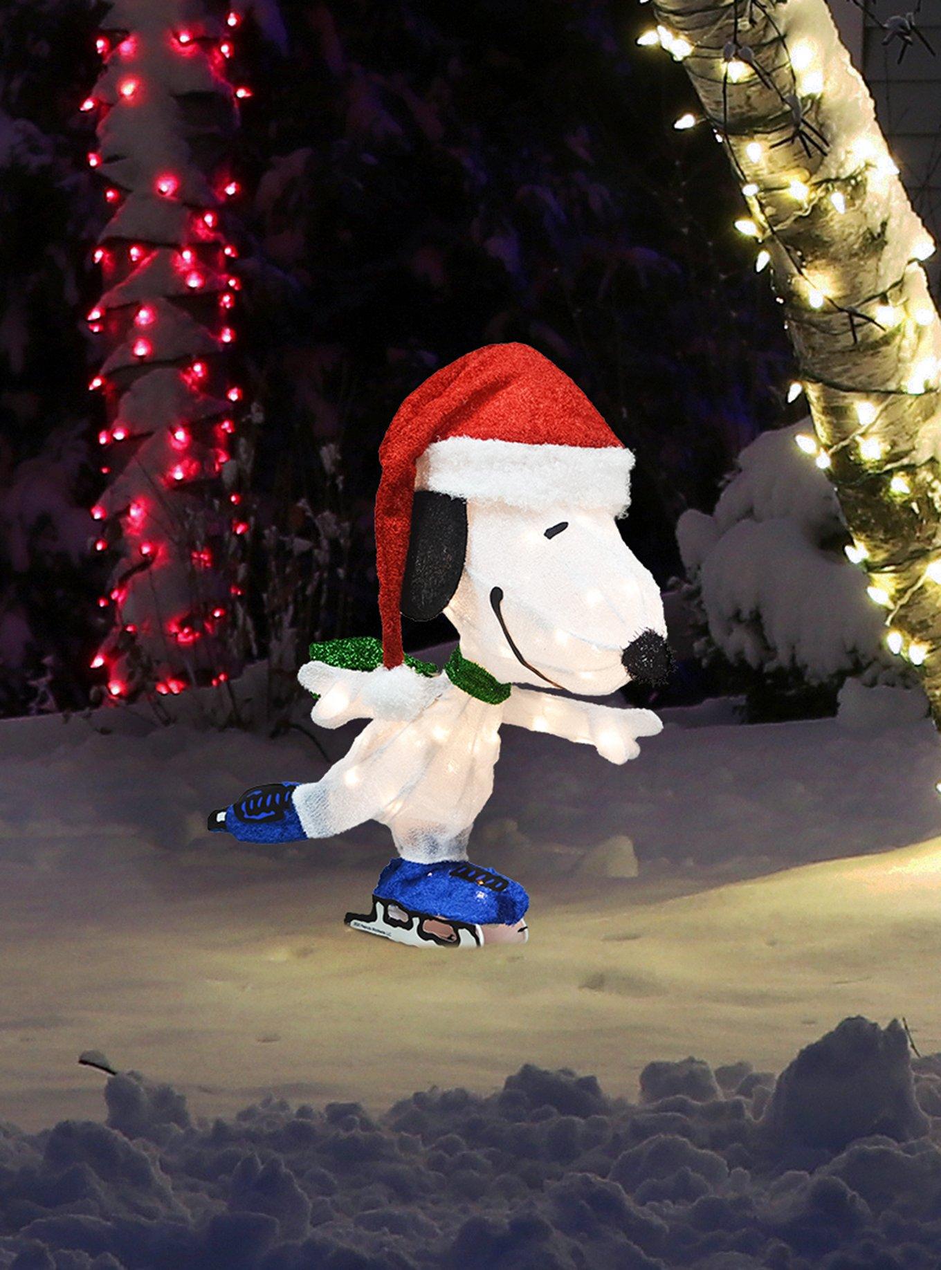 Peanuts Snoopy 3D Skating LED Yard Decor, , alternate