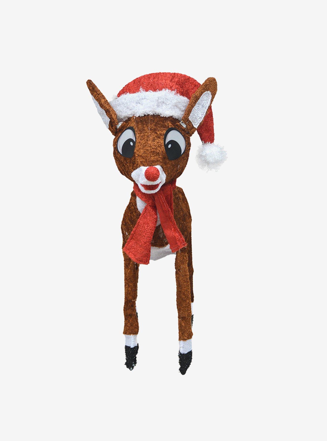 Rudolph the Red-Nosed Reindeer Santa Hat Scarf Yard Decor, , alternate