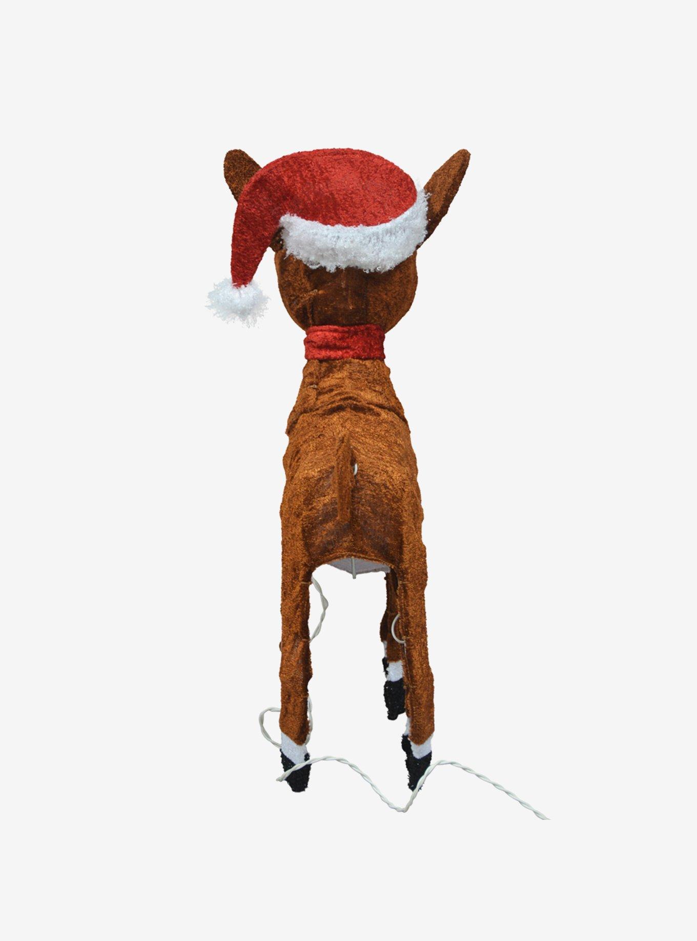 Rudolph the Red-Nosed Reindeer Santa Hat Scarf Yard Decor, , alternate