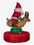 Reindeer Rodeo with Santa Animated Airblown, , alternate