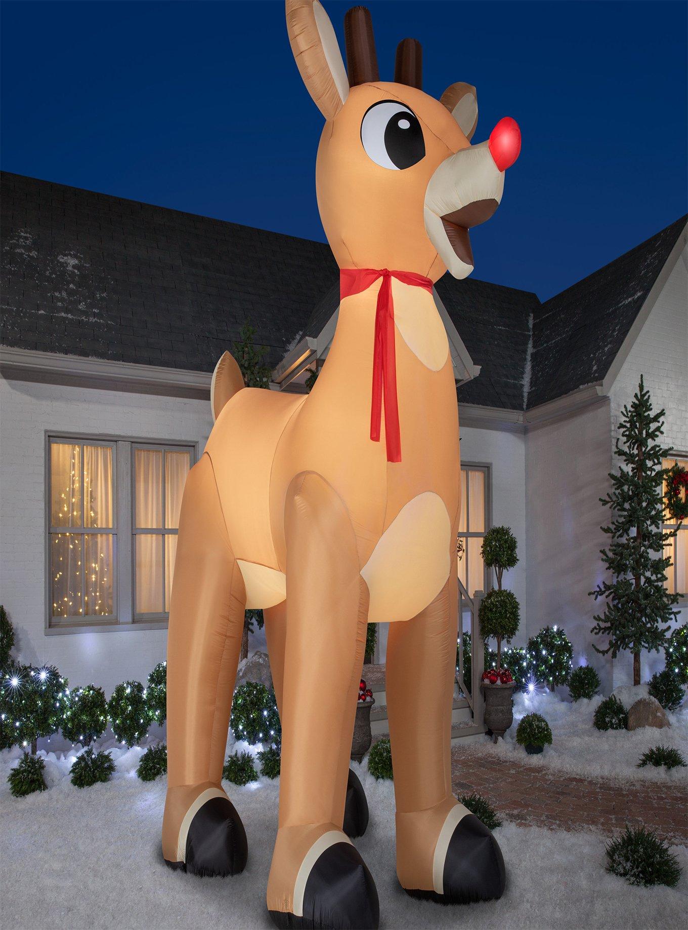 Rudolph the Red-Nosed Reindeer with Scarf Giant Airblown, , alternate