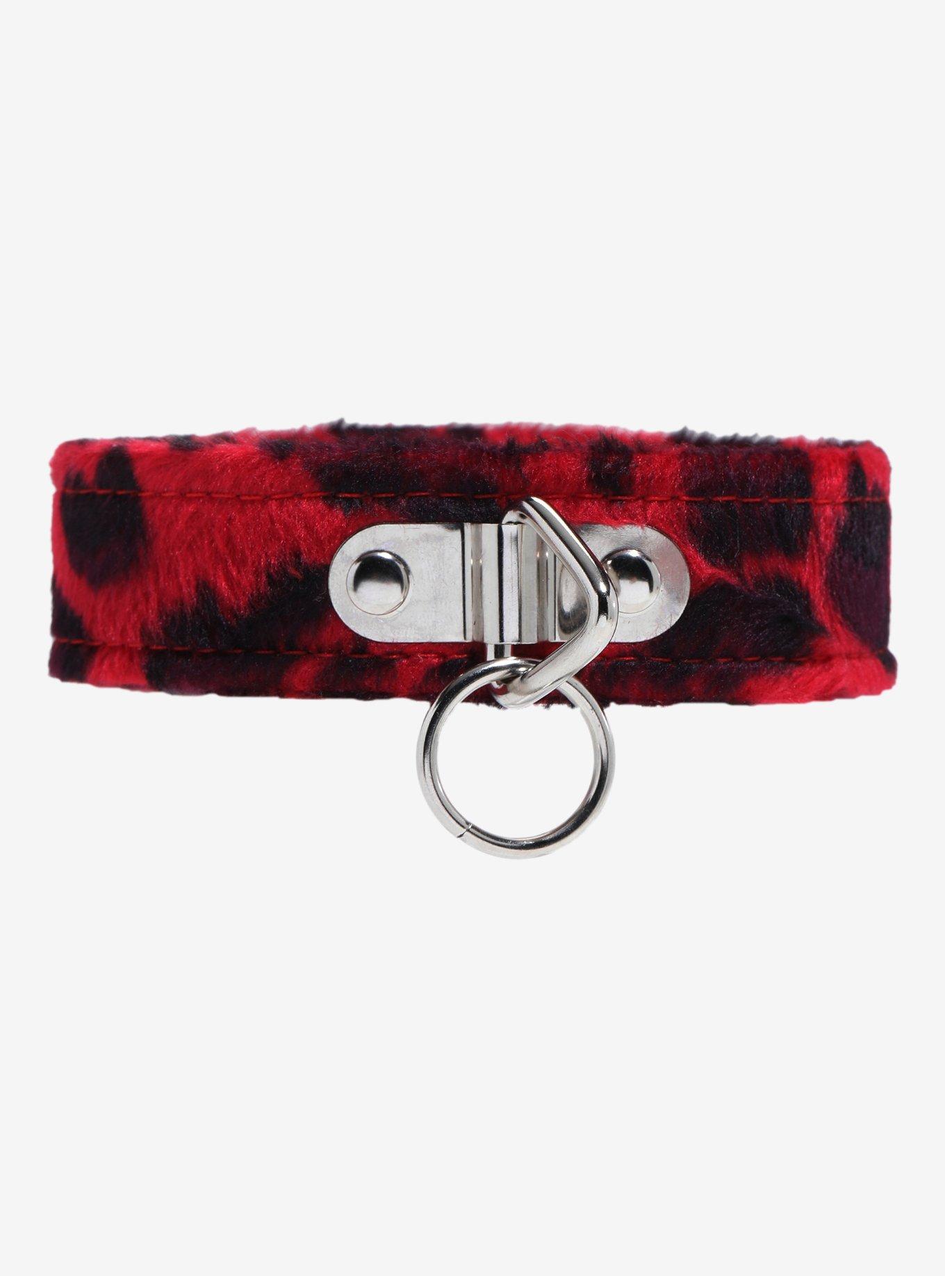 Social Collision® Red Leopard O-Ring Choker, , alternate
