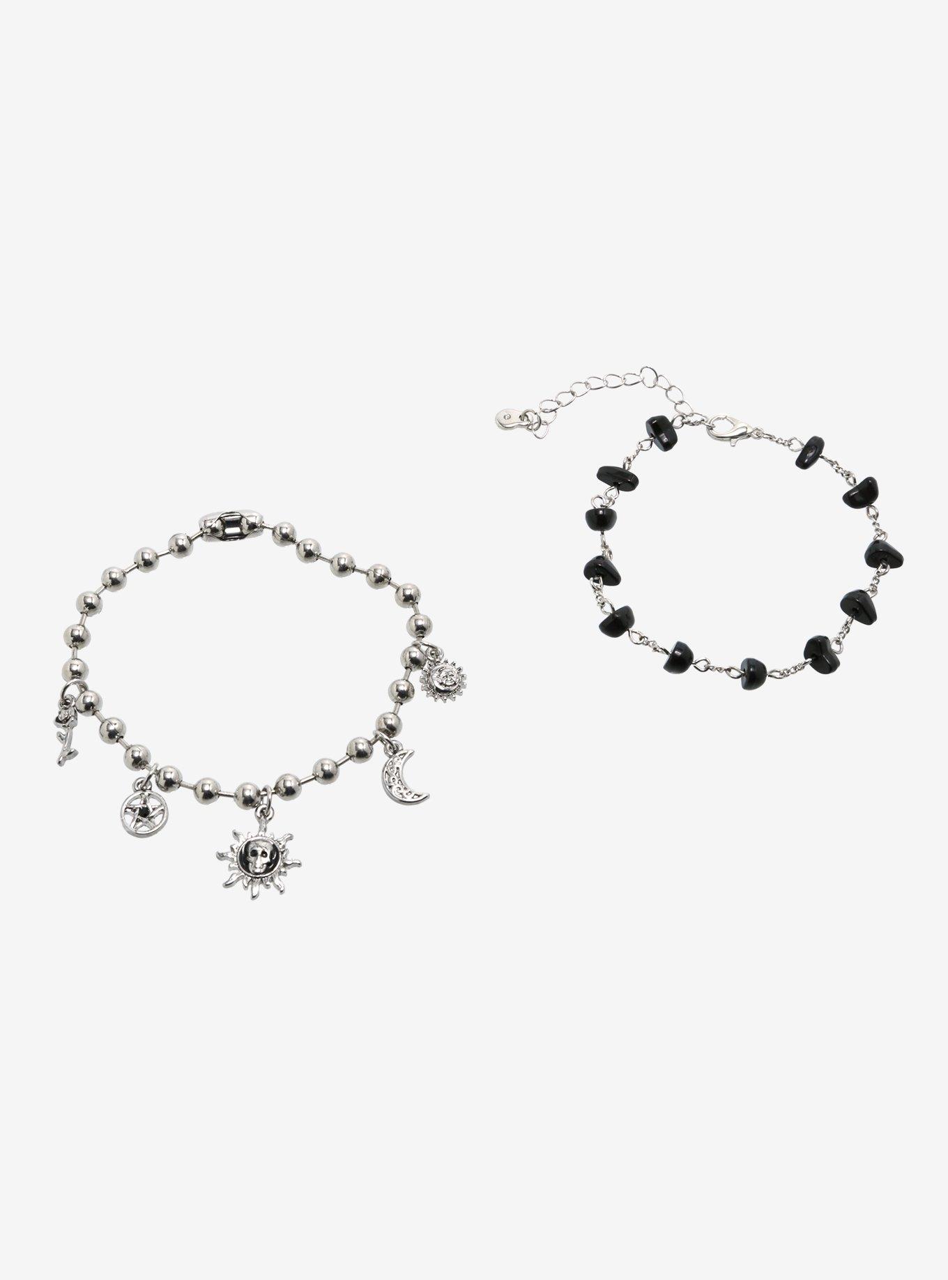 Cosmic Aura® Celestial Black Stone Bracelet Set