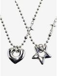Social Collision® Heart Star Ball Chain Best Friend Necklace Set, , alternate