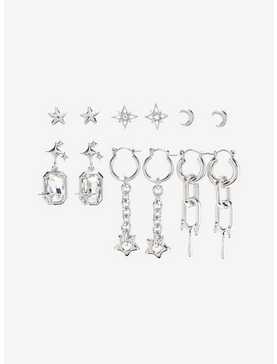Social Collision® Star Drip Chain Earring Set, , hi-res