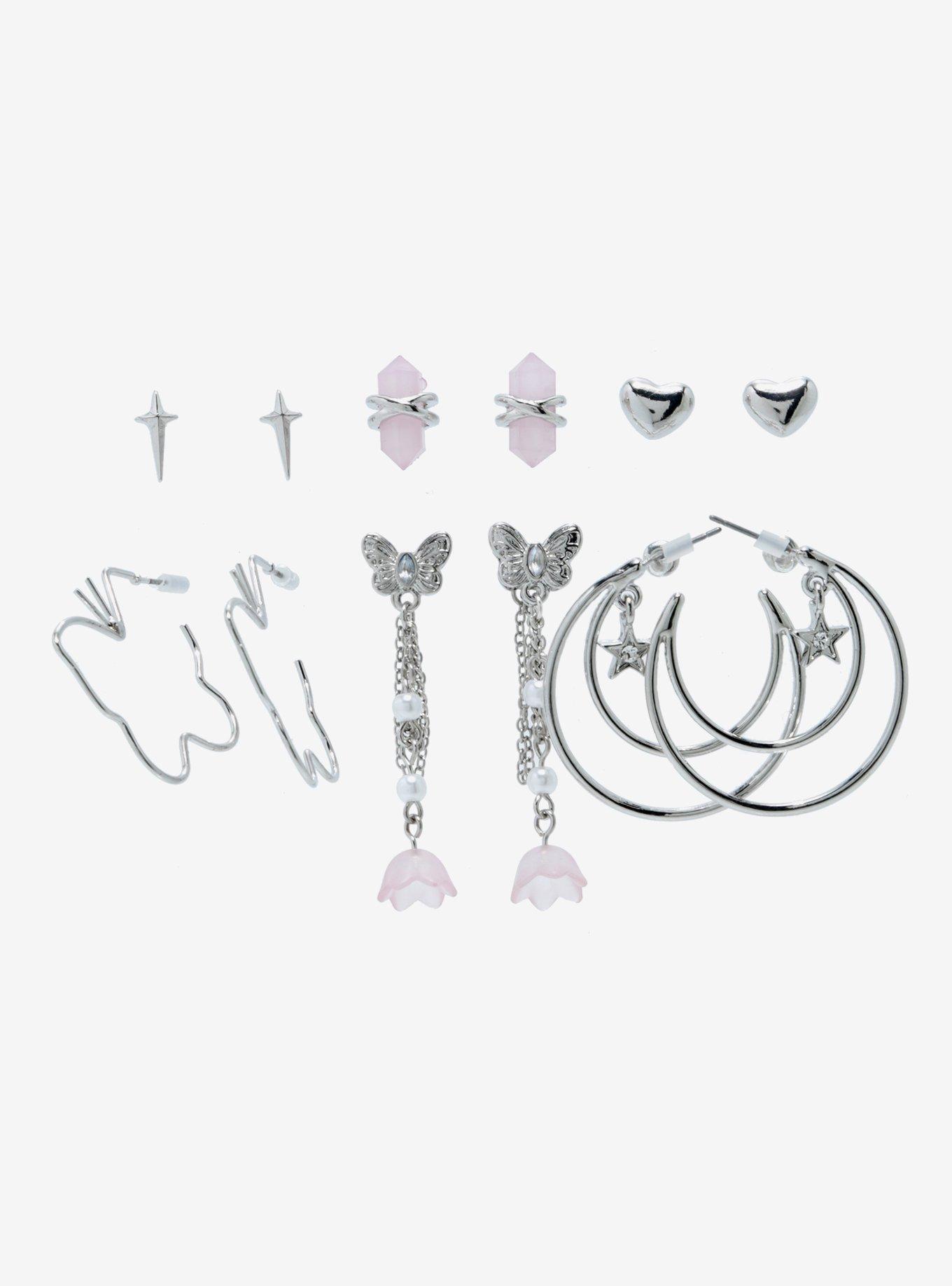 Sweet Society Butterfly Hoop Earring Set, , hi-res