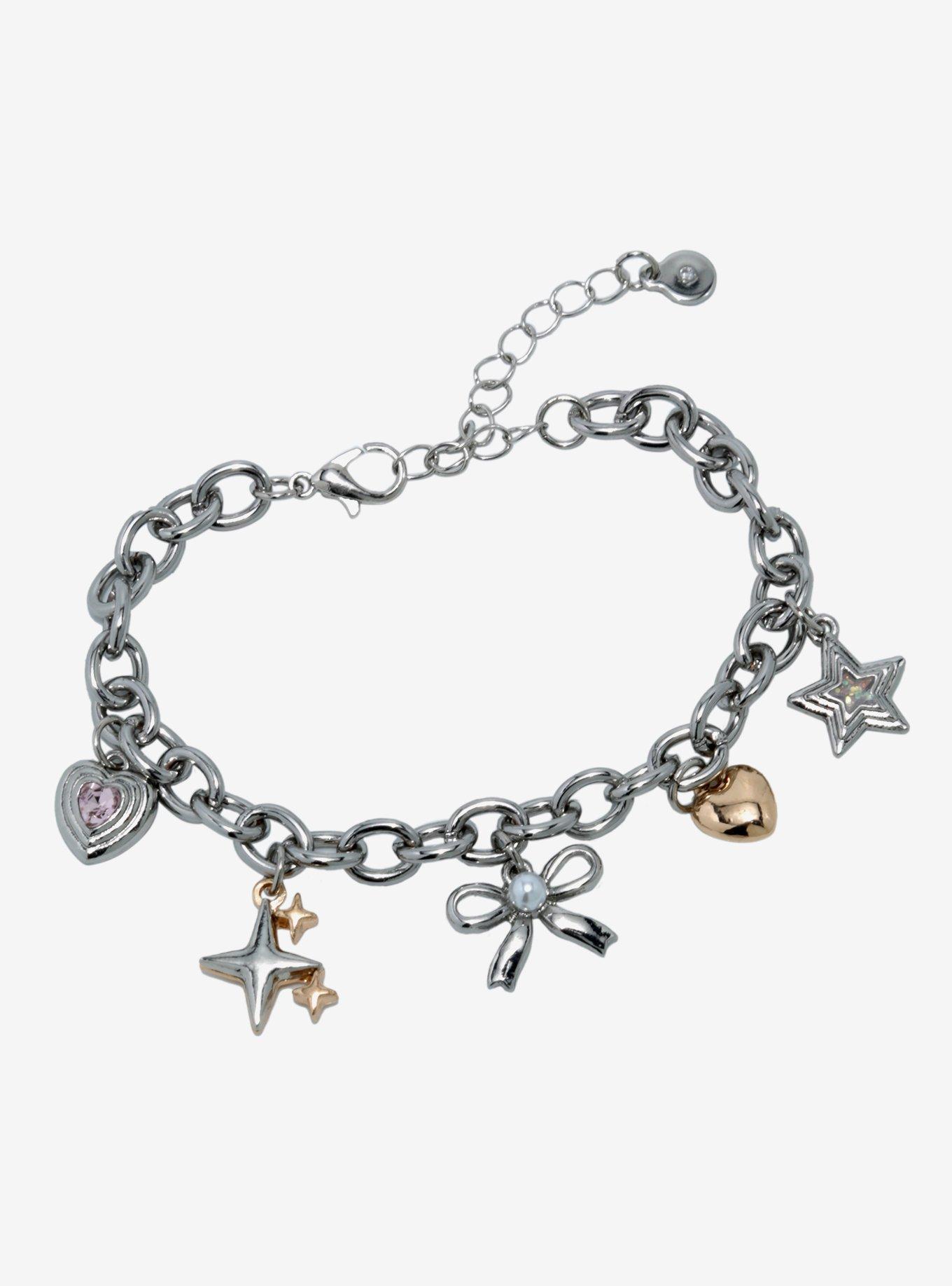 Social Collision® Bow Star Charm Bracelet
