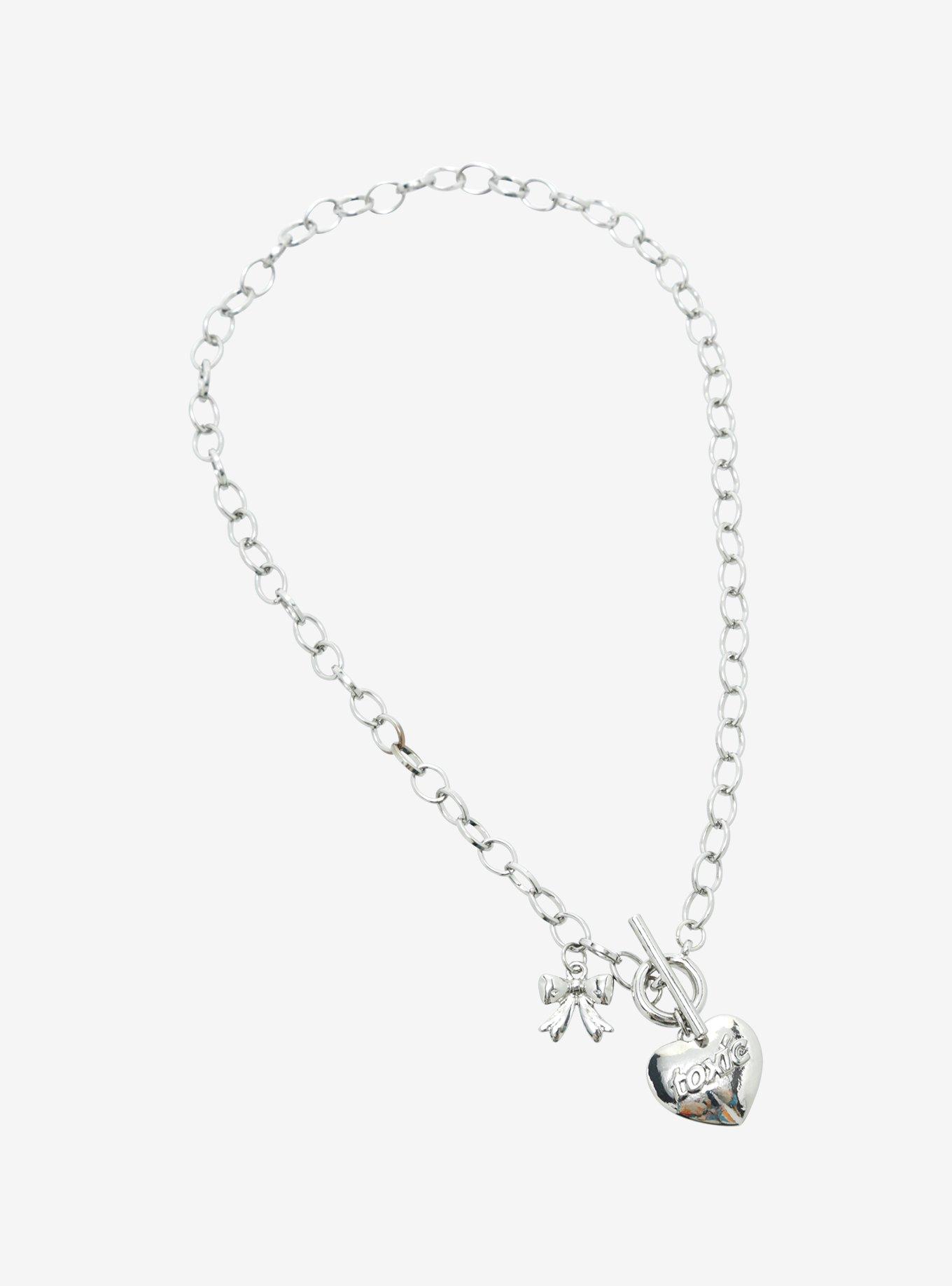 Sweet Society® Toxic Heart Toggle Chain Necklace, , alternate