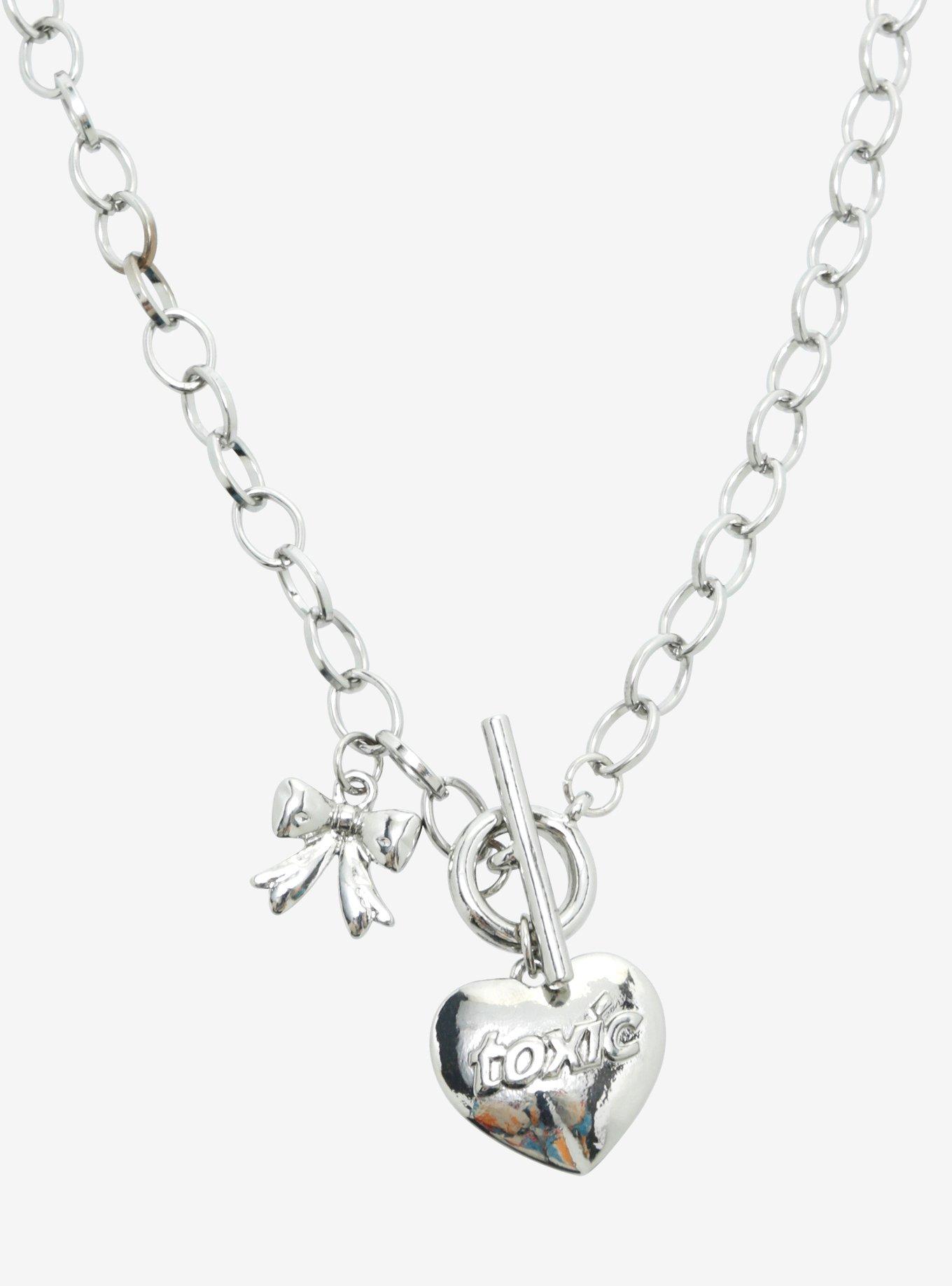 Sweet Society® Toxic Heart Toggle Chain Necklace, , alternate