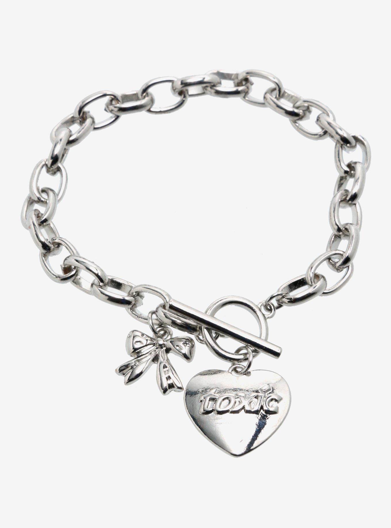 Sweet Society® Toxic Heart Toggle Chain Bracelet