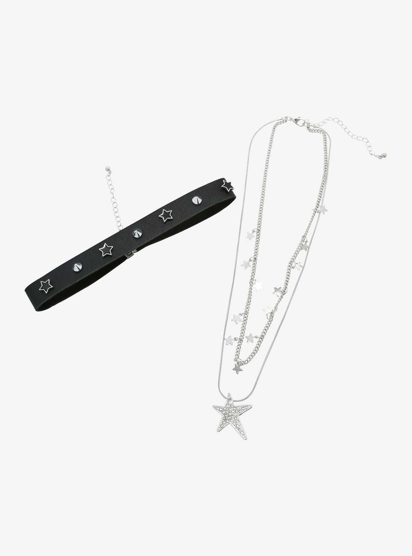Social Collision® Star Stud Necklace Set, , hi-res