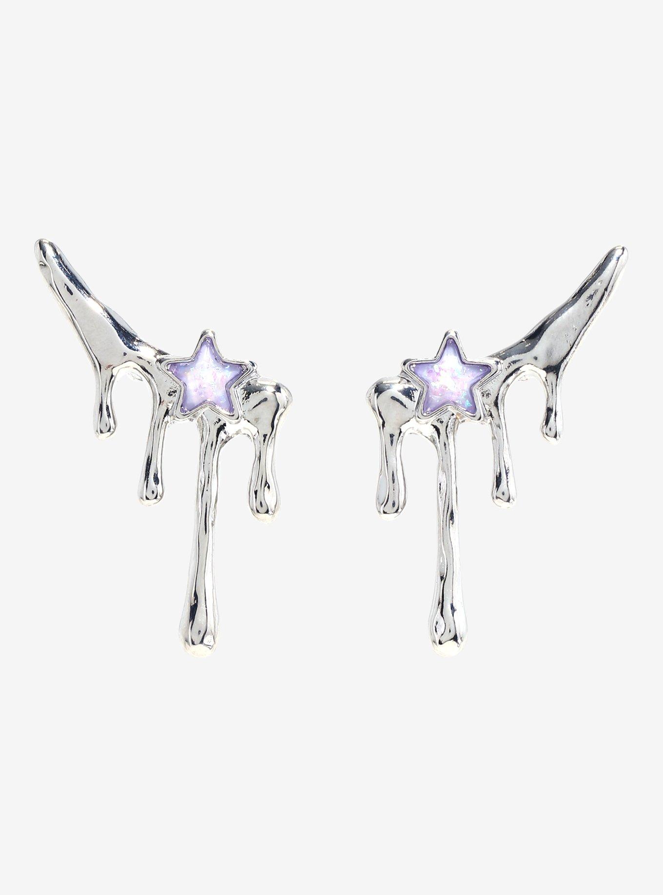 Social Collision® Dripping Star Stud Earrings, , alternate