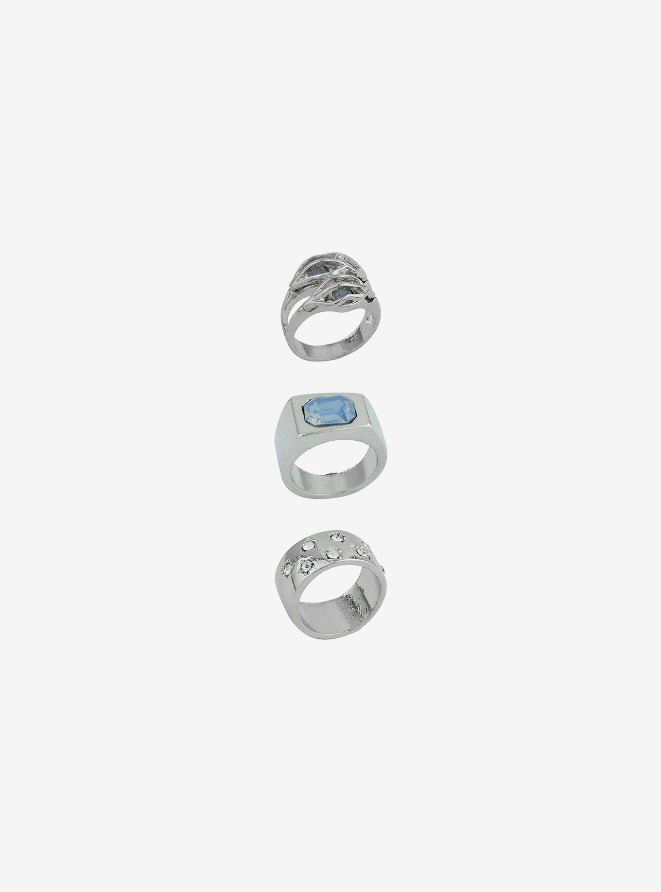 Social Collision® Futuristic Gem Stone Ring Set, , hi-res